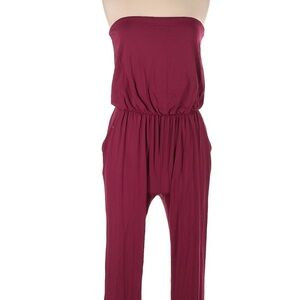Susana Monaco Red Jumpsuit with Elastic Waist
